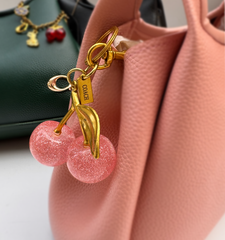 Pink Cherry Bag Charm